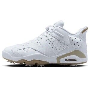 Size 15 Nike Air Jordan 6 Retro G Golf Shoes White Khaki DV1376-100 Men’s